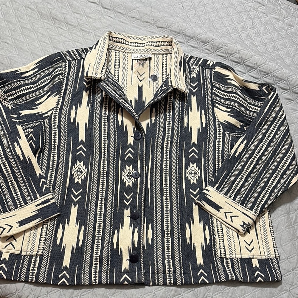 NWOT Womens 2X Back in the Saddle button up blazer style jacket.